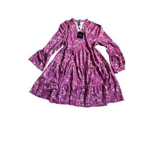 JUST FASHION NOW Satin Floral PrintDress size XXL